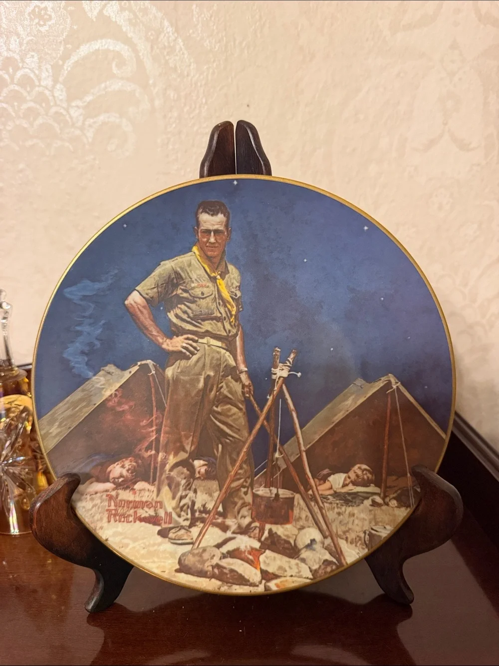 “The Scoutmaster “ collector plate , Boy Scouts of America by Gorham